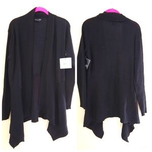 NWT RXB Black Waterfall Cardigan Sweater